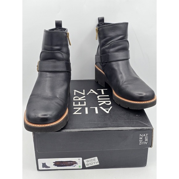Naturalizer Shoes - Naturalizer Women Darry Strap‎ Bootie-Water Repellent Ankle Boot Black Sz 9 WIDE